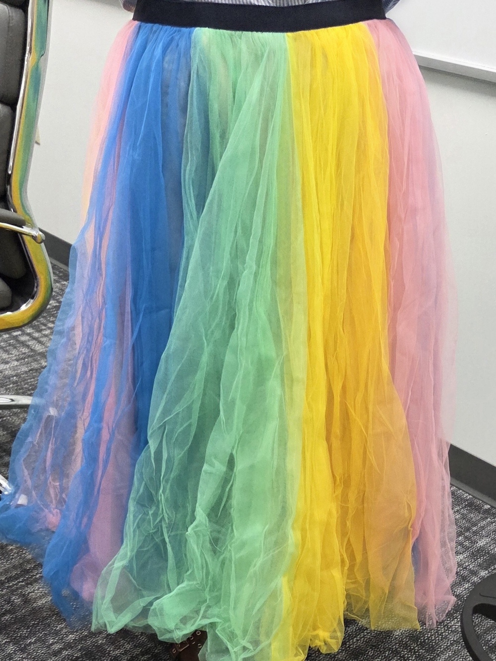 NWT J.CREW Women’s Rainbow Tulle Maxi Skirt - Multicolor- RARE - Picture 4 of 5